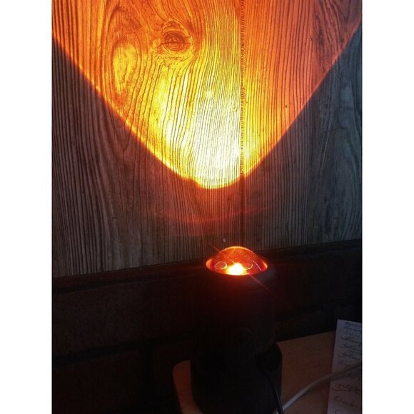 NEW in BOX Sunset Projection Lamp Blinky Halloween USB LED Decor 360 degree cute - Picture 2 of 8